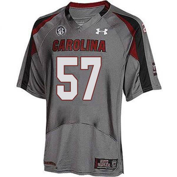 Men #57 Jazuun Outlaw South Carolina Gamecocks College Football Jerseys Sale-Gray